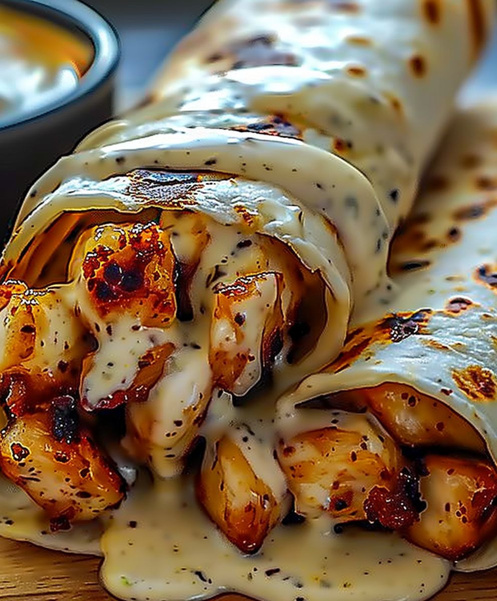Garlic Chicken Wraps
