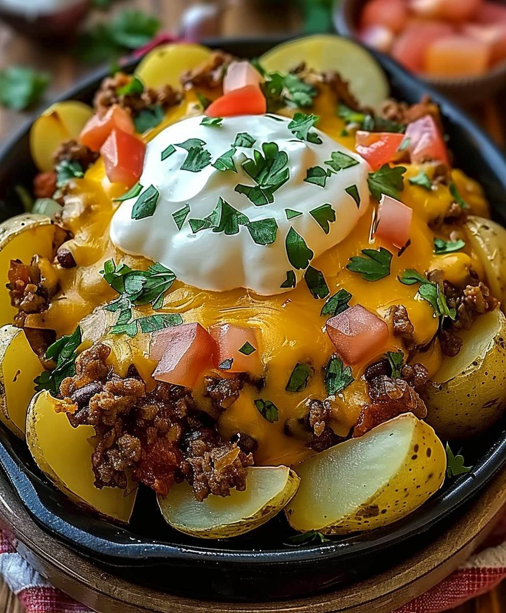 Cheesy Taco Potatoes
