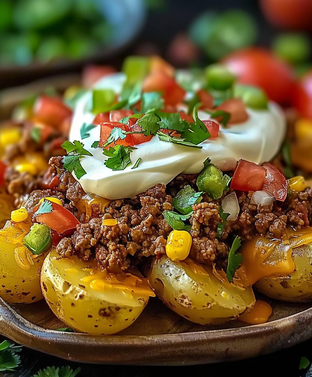 Cheesy Taco Potatoes