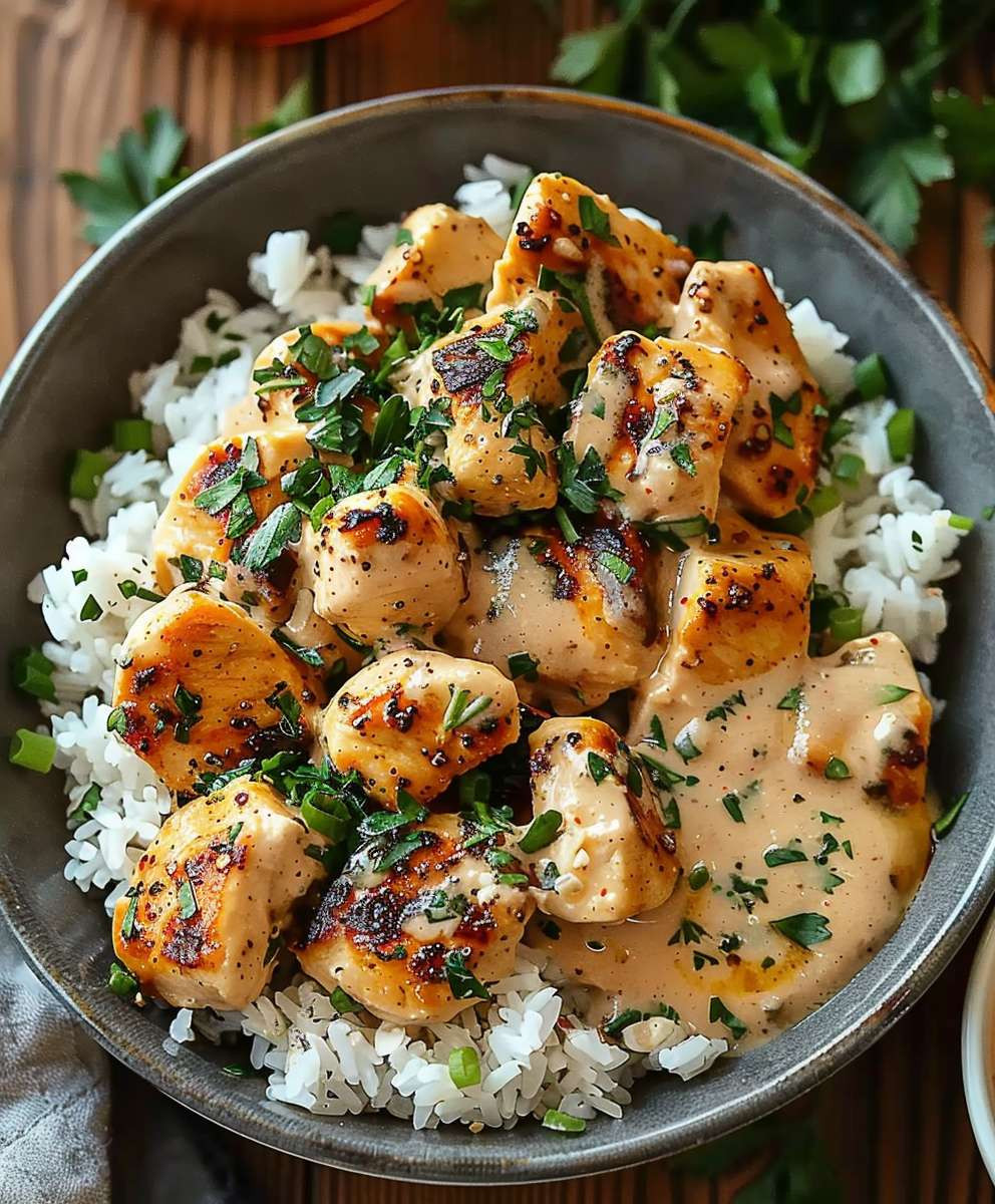 Garlic Chicken Rice Bowls