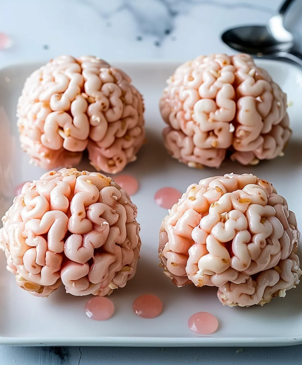 Get Spooky! Marshmallow Rice Krispies Halloween Brains