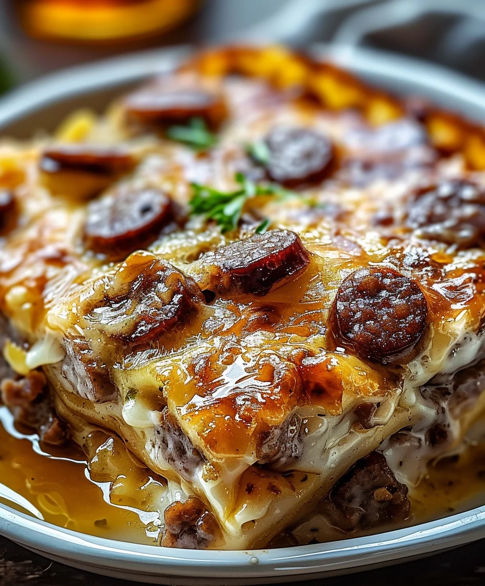Pancake Beef Sausage Casserole