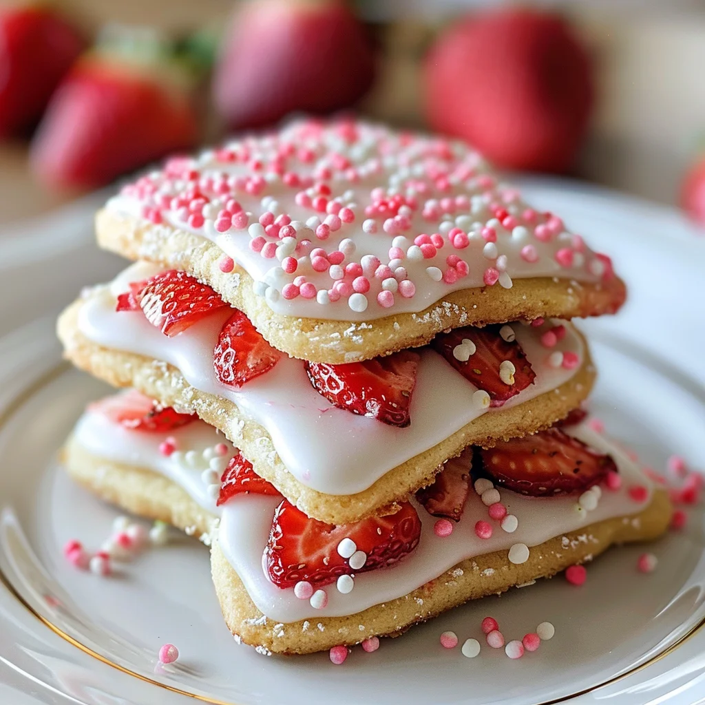Strawberry Pop Tart Sugar Cookies
