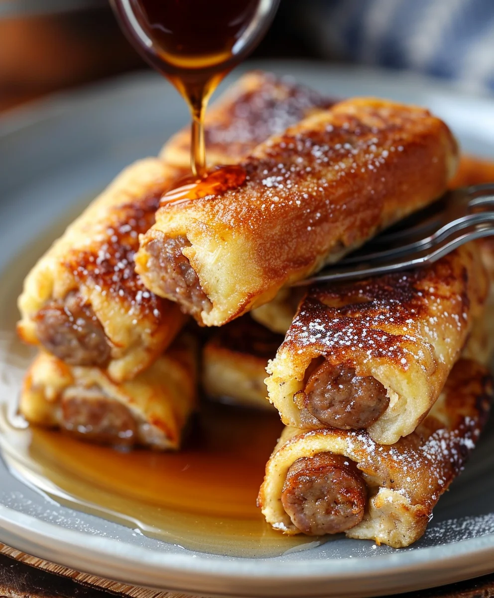 Beef Sausage French Toast Roll-Ups: Easy Breakfast Fun!
