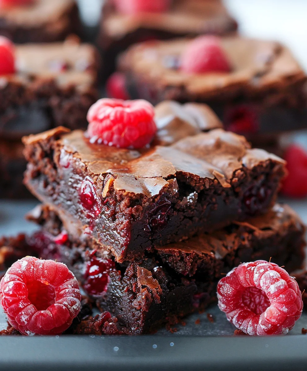 Decadent Raspberry Brownies: Easy, Chewy, and Full of Flavor