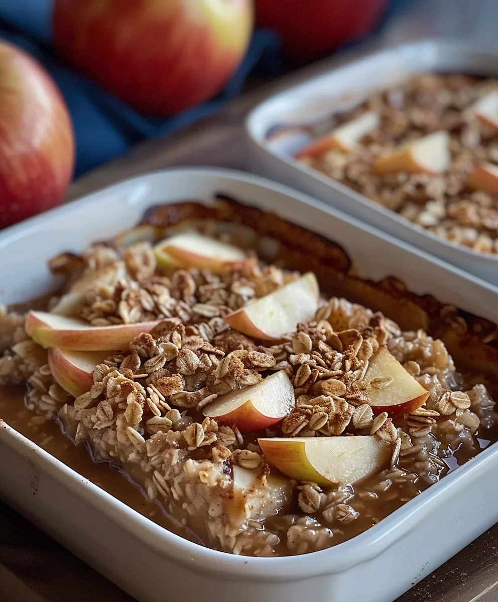 Amish Style Apple and Cinnamon Baked Oatmeal Recipe