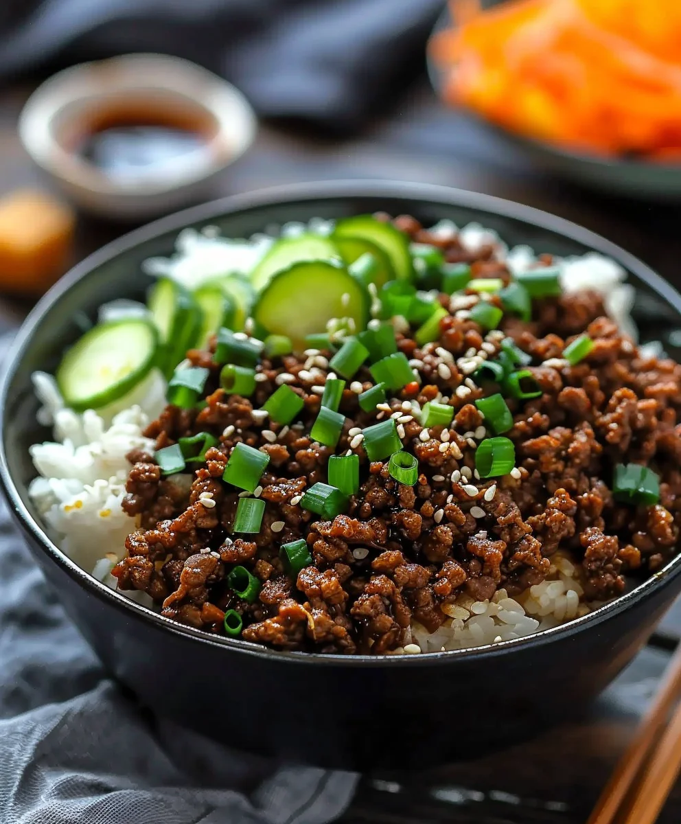 Easy Korean Ground Beef Bowl: Flavorful Dinner Idea