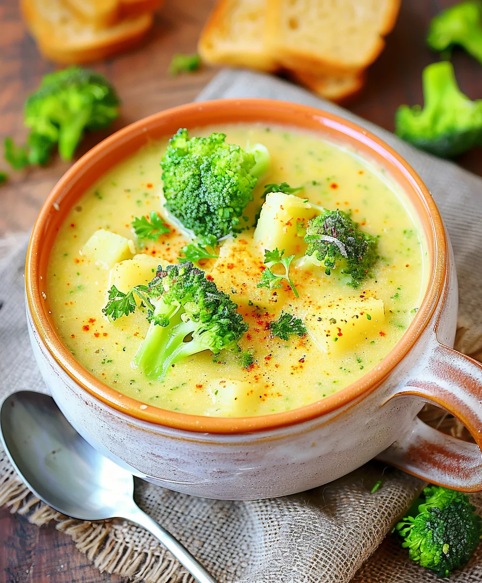 Comforting Loaded Broccoli Cheese Potato Soup Recipe