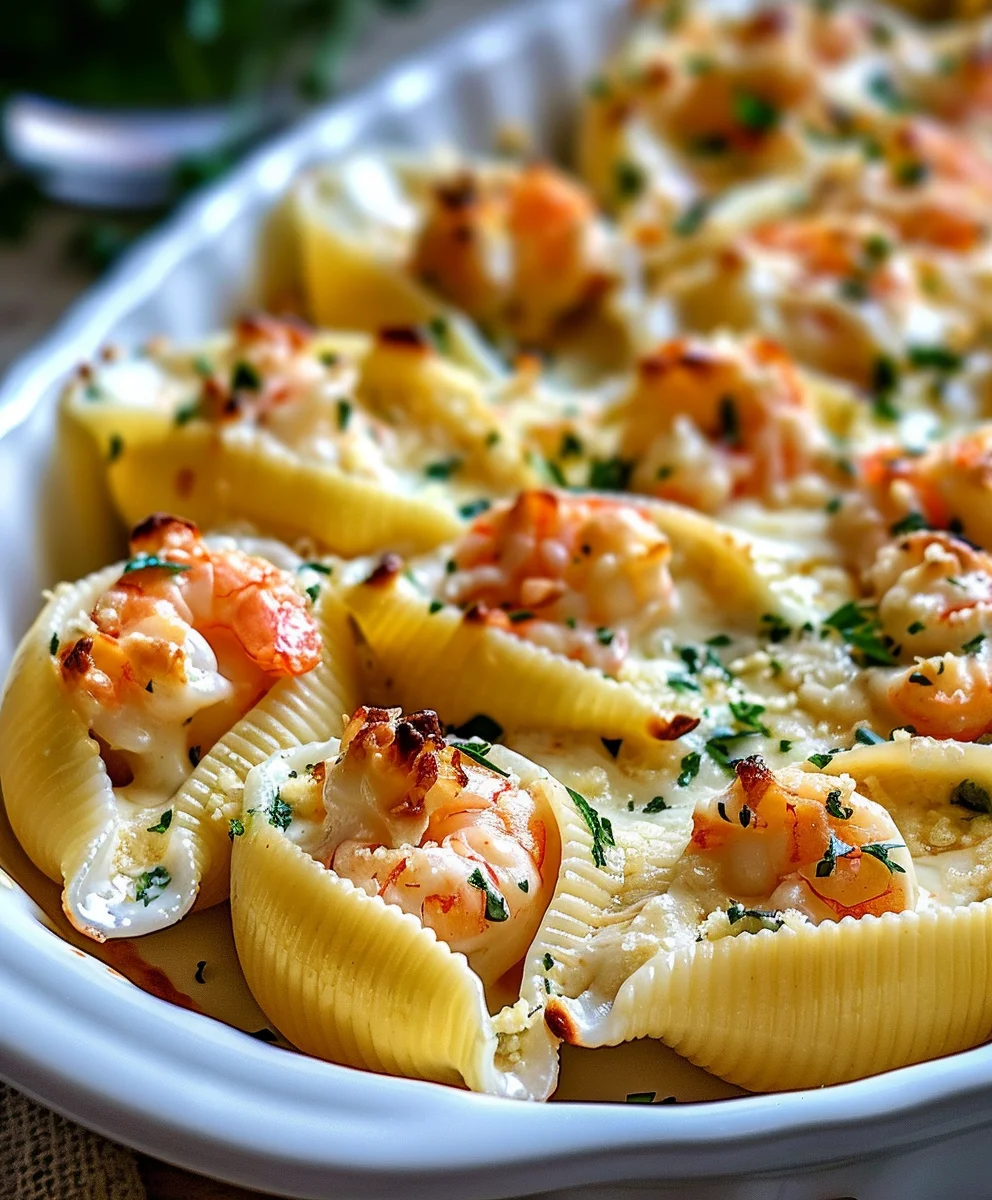 Creamy Seafood Stuffed Shells