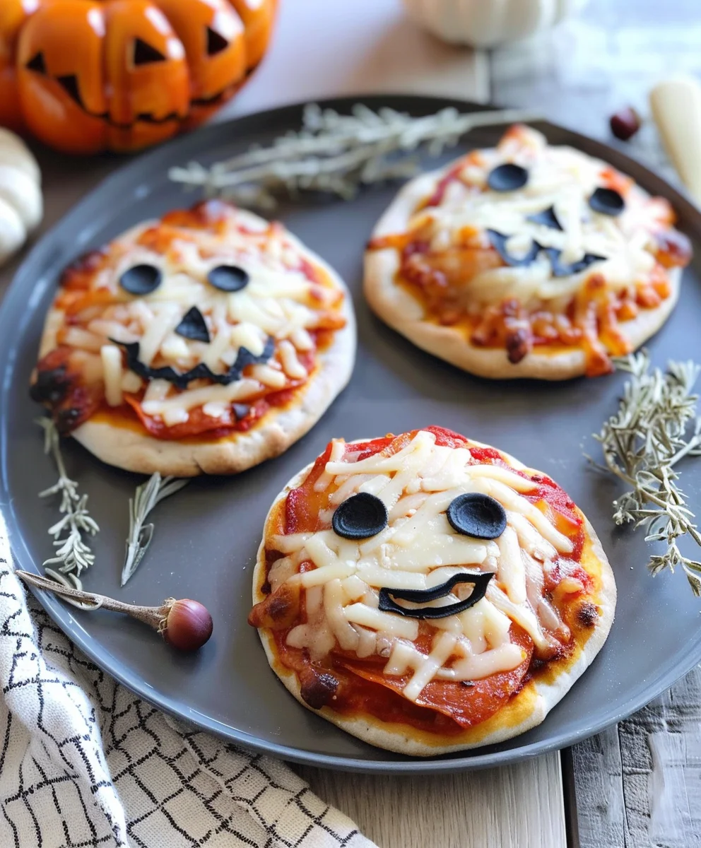 Spooky Halloween Mini Pizzas: Easy Recipe for Kids & Parties