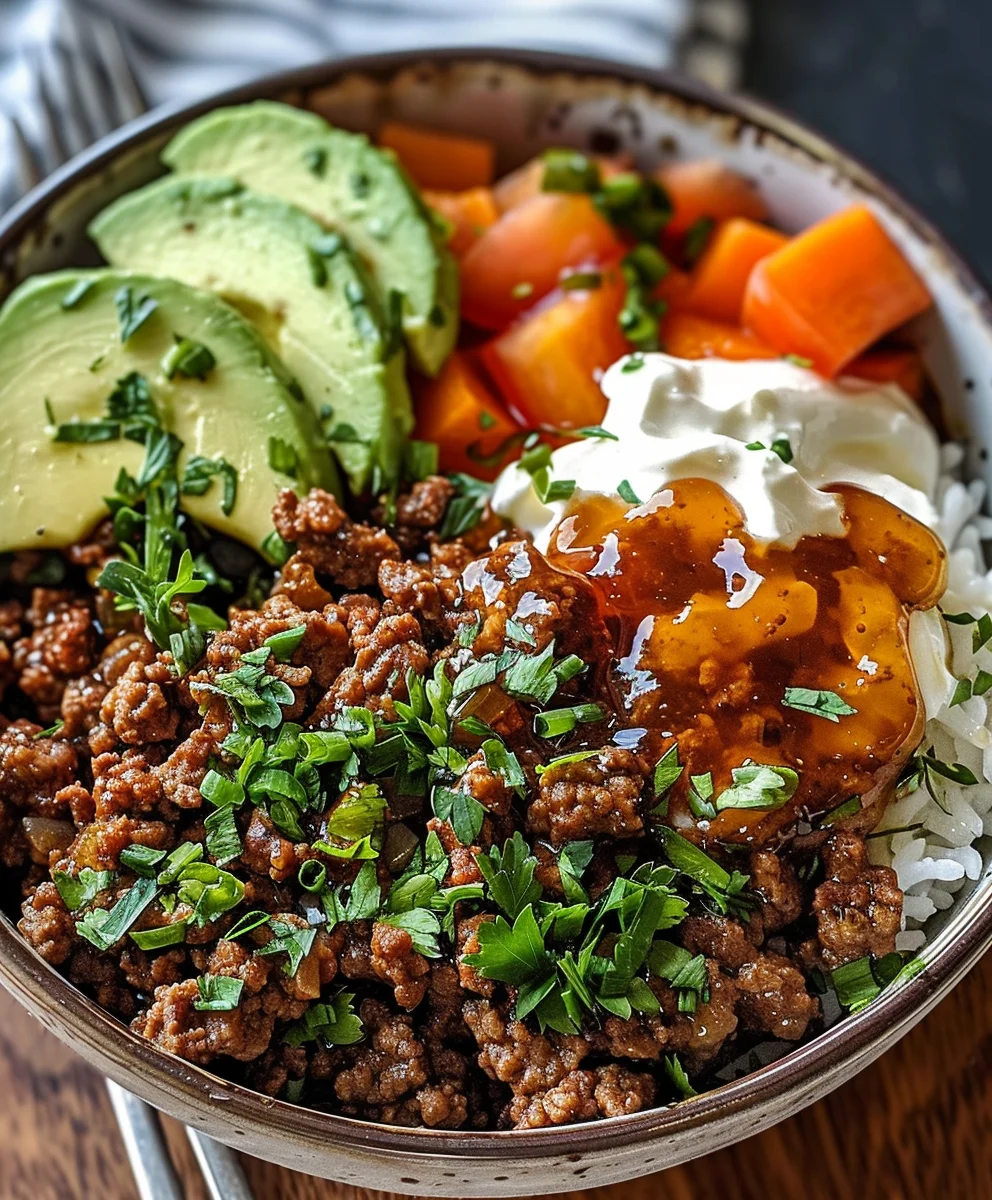Ground Beef Hot Honey Bowl – Quick & Zesty Weeknight Meal