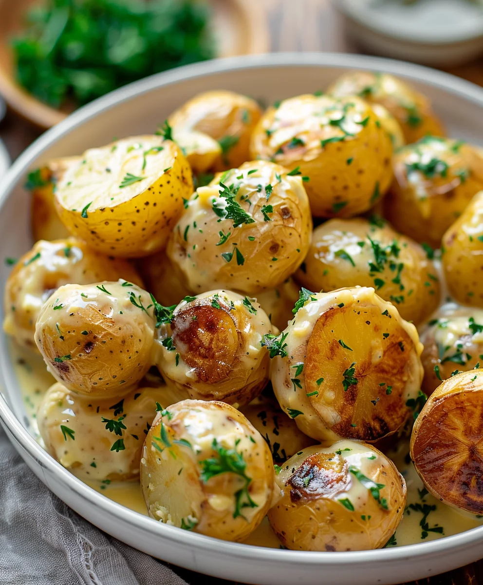 Best Creamy Garlic Baby Potatoes - Quick & Delicious Recipe