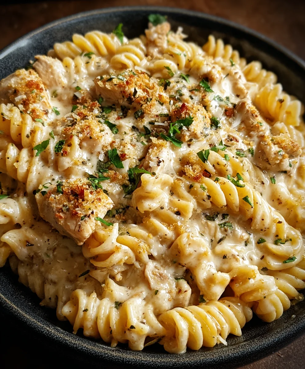 Crockpot Garlic Parmesan Chicken Pasta: Easy Weeknight Meal!