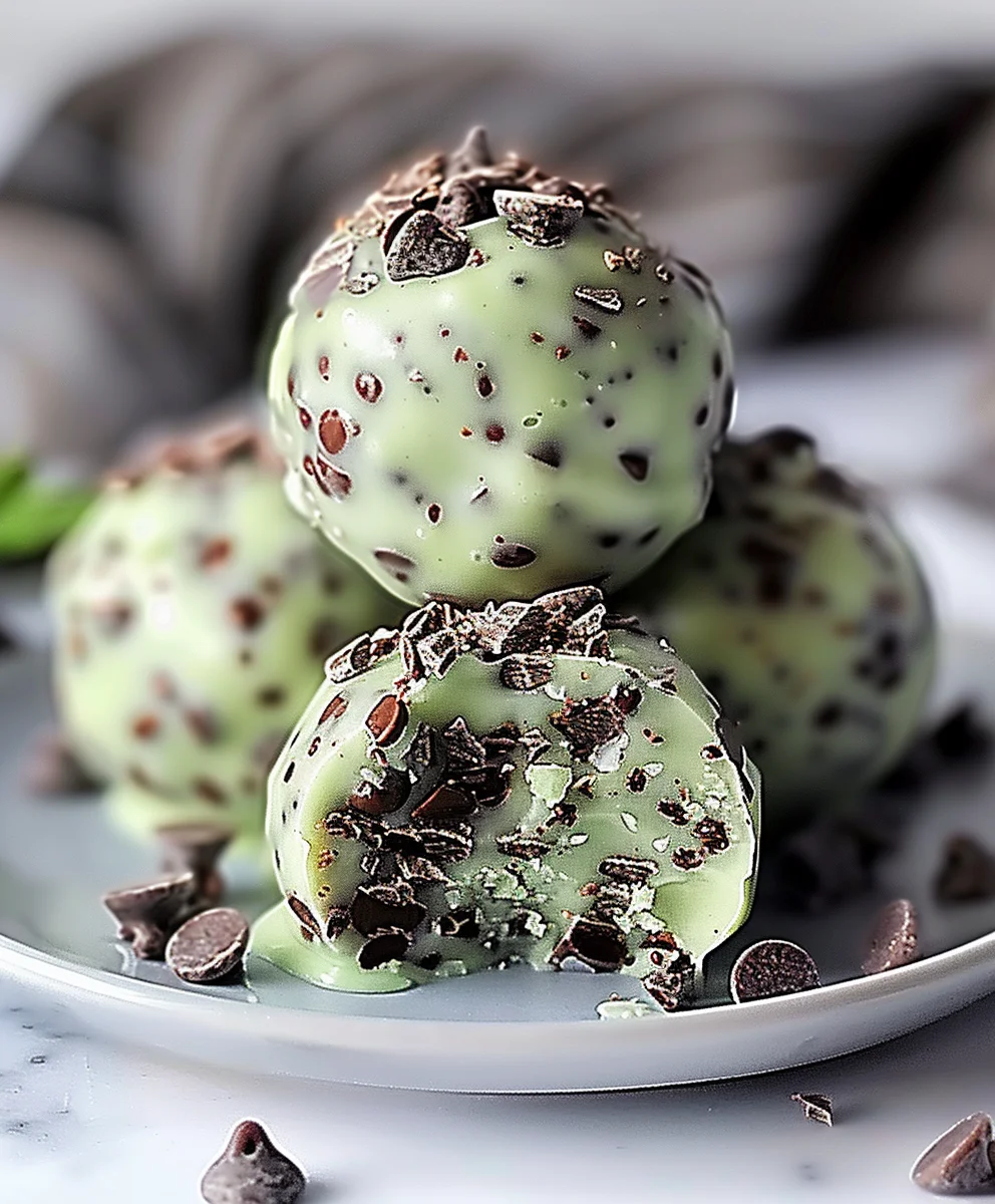 Mint Chocolate Chip Protein Balls Recipe