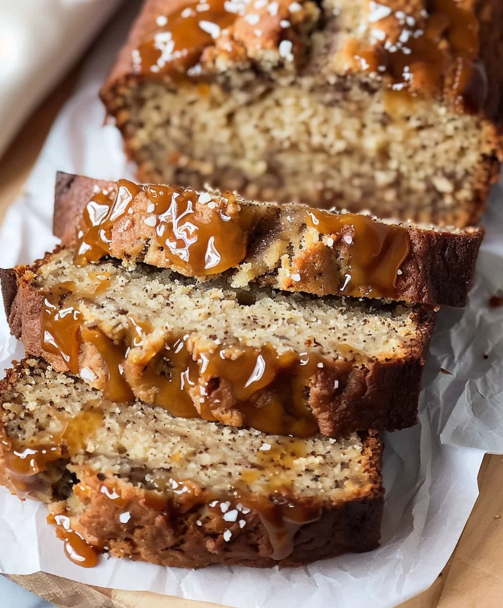 Salted Caramel Banana Bread