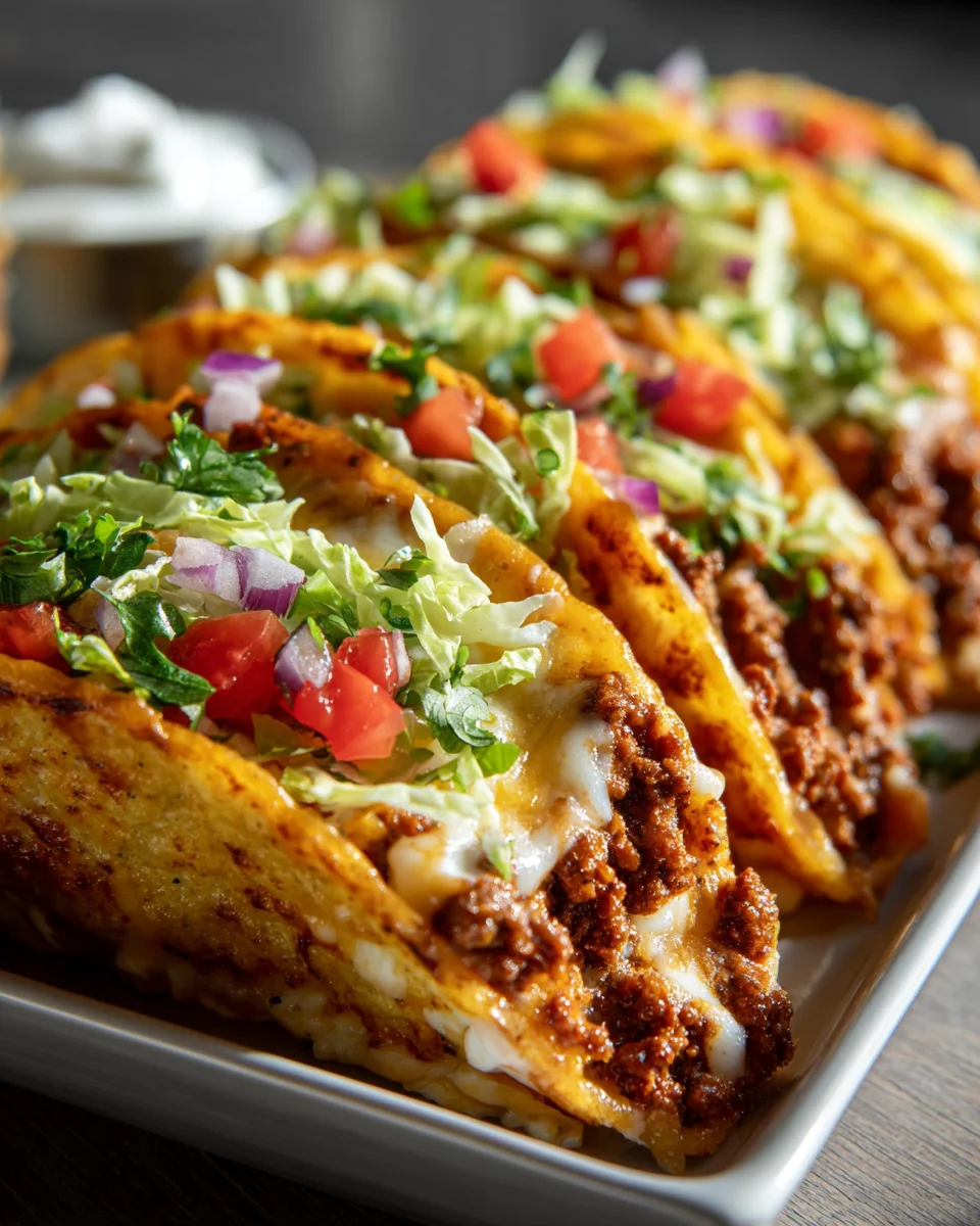 Delicious Oven Baked Cheesy Beef Tacos – Crispy & Loaded