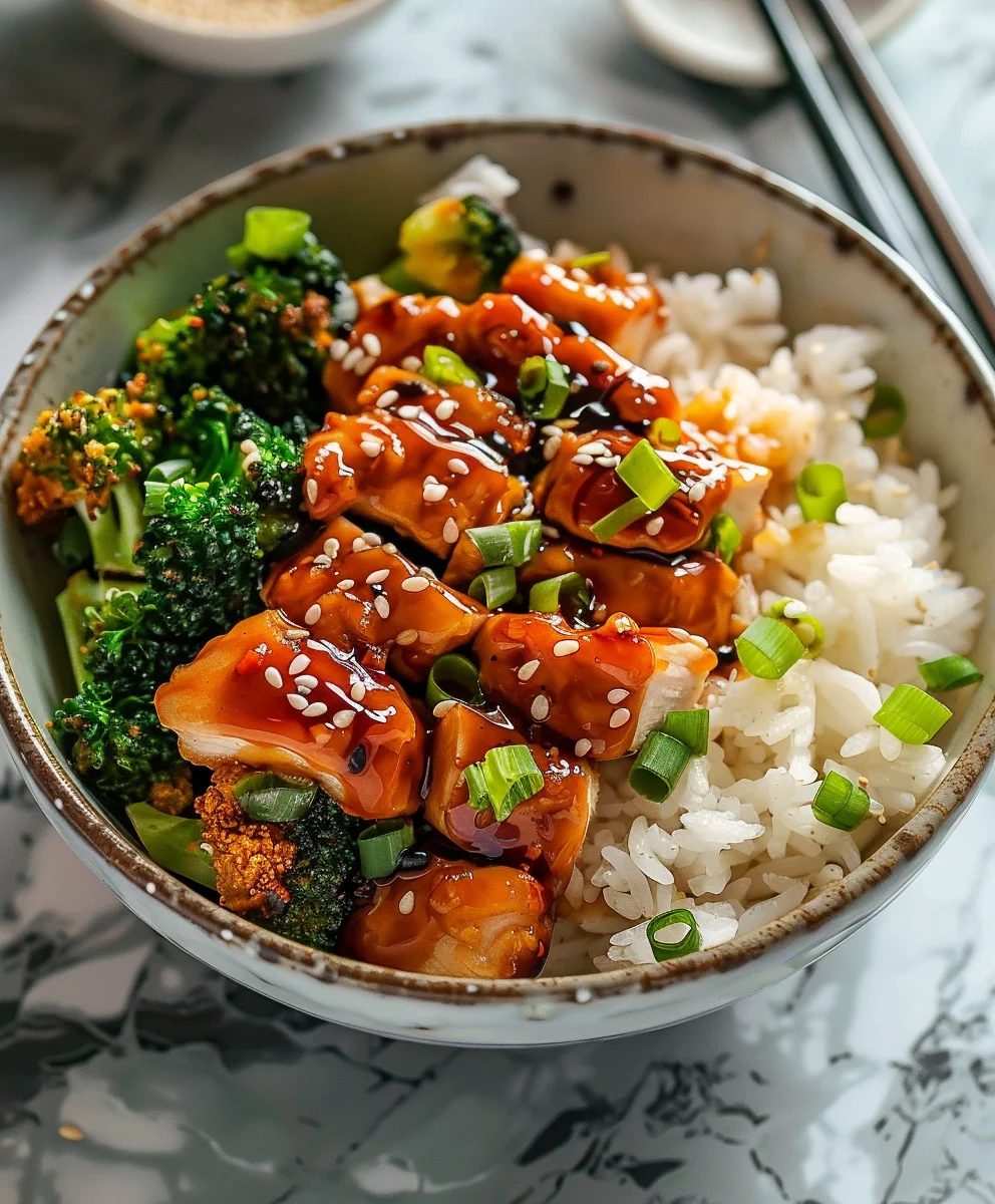 Delicious Sticky Chicken Bowls - Quick Weeknight Dinner
