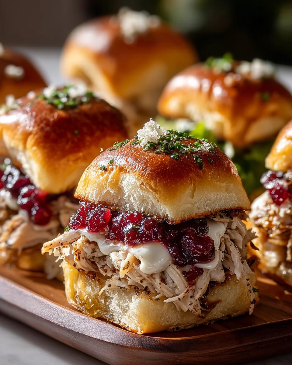 Quick & Easy Thanksgiving Turkey Cranberry Sliders Recipe