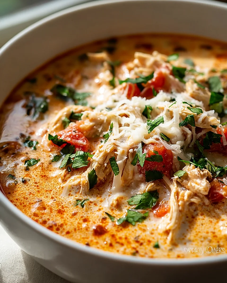 Delicious Crock Pot Creamy Chicken Parmesan Soup Recipe