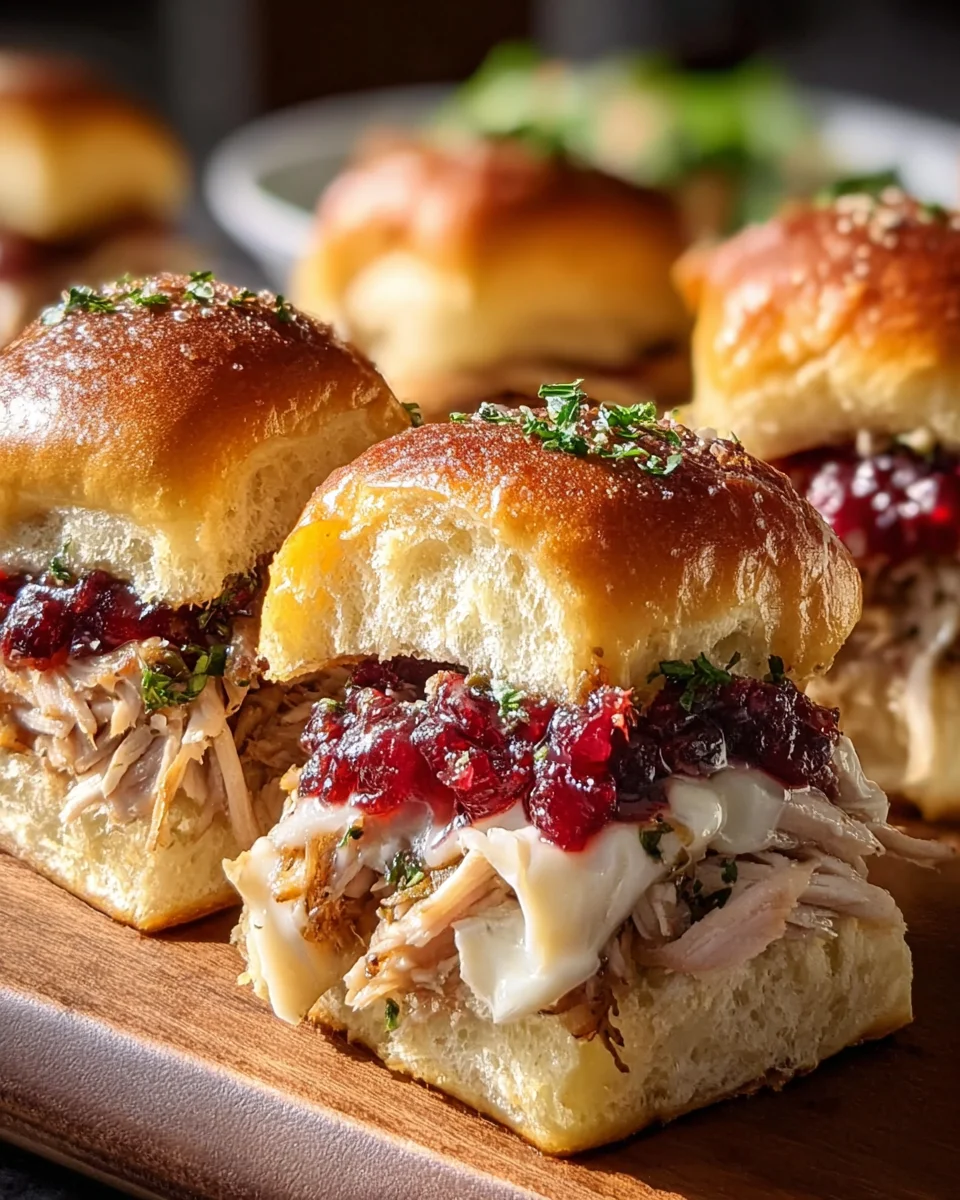 Quick & Easy Thanksgiving Turkey Cranberry Sliders Recipe