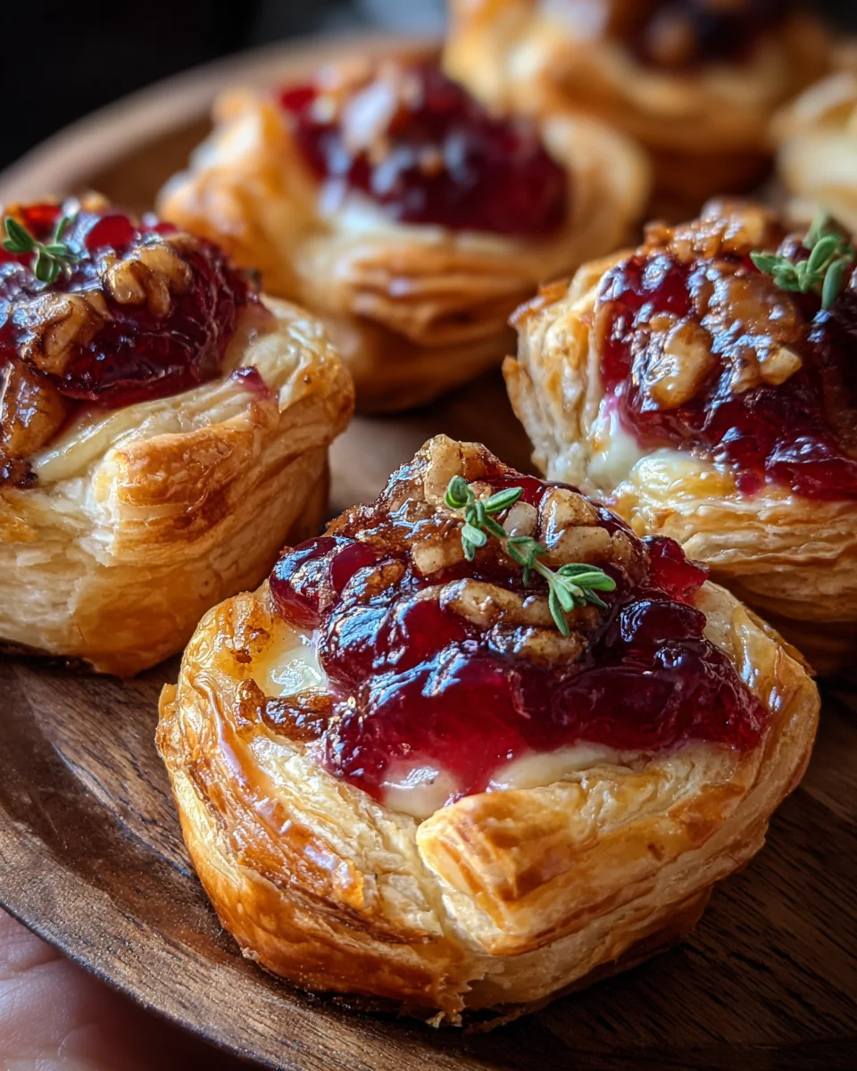 Festive Baked Cranberry Brie Bites: Easy Party Appetizer!