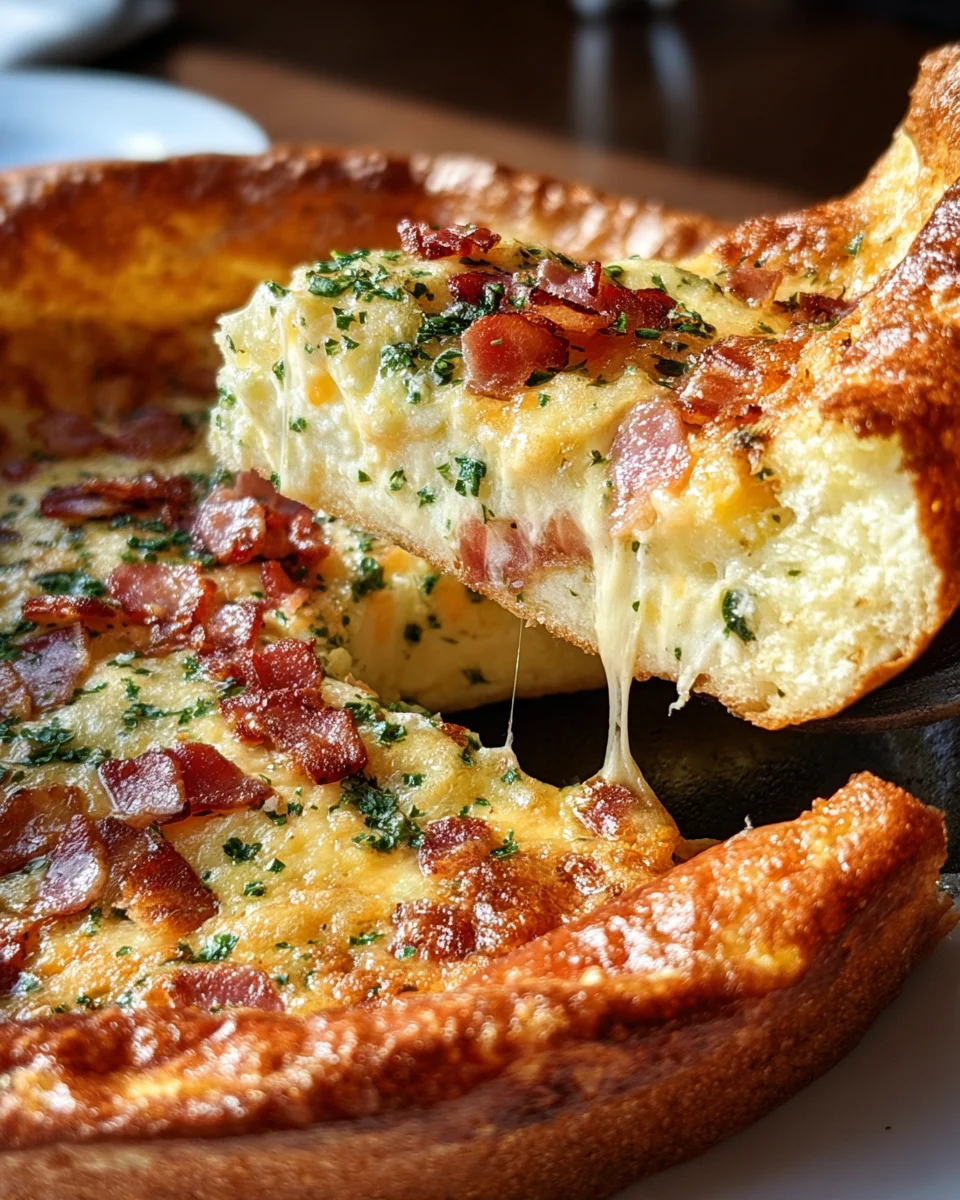 Cheddar Beef Bacon Dutch Baby: Savory Brunch Perfection!