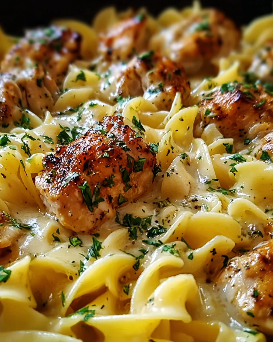 One Pan Chicken With Buttered Noodles Recipe - Easy Dinner!