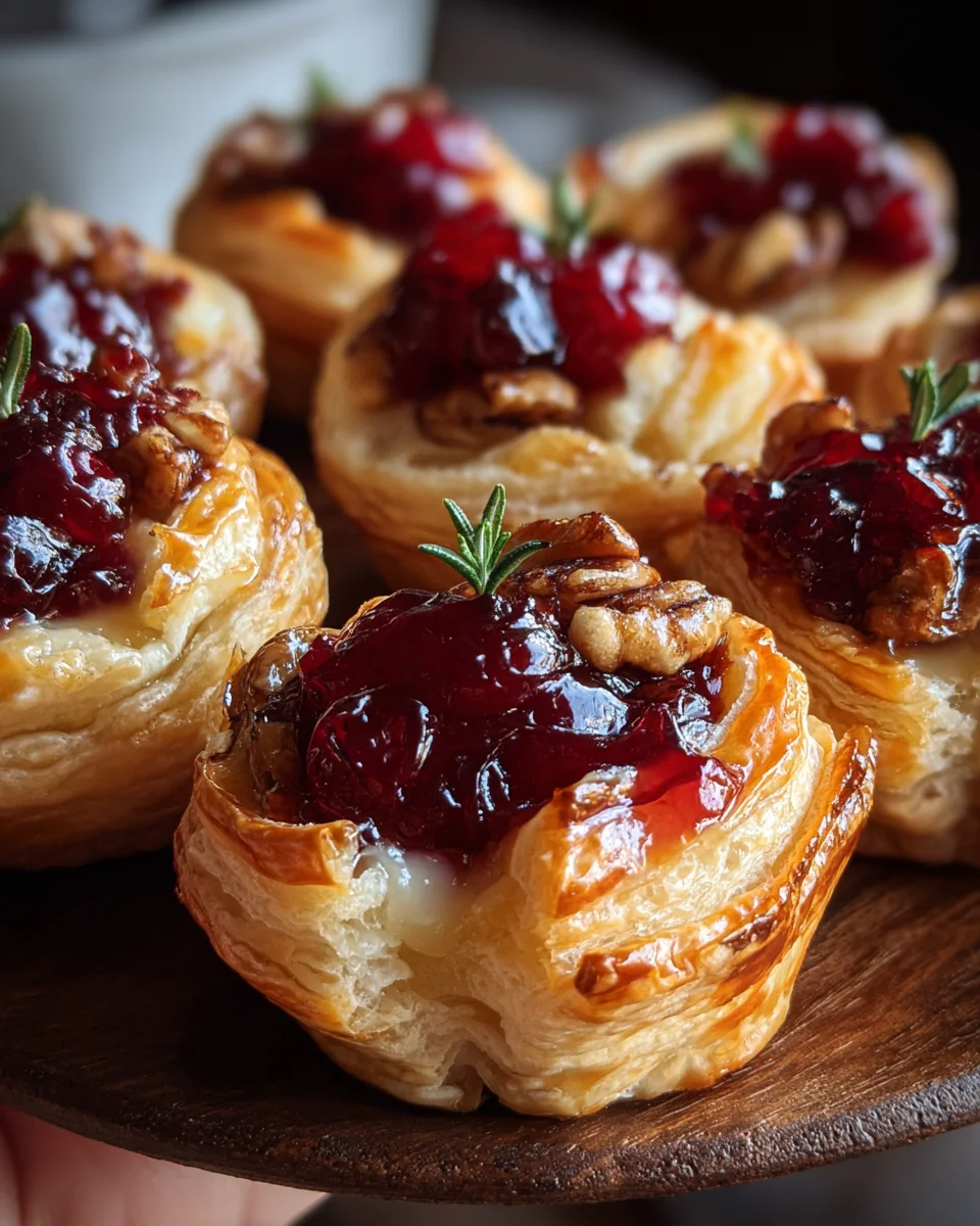 Festive Baked Cranberry Brie Bites: Easy Party Appetizer!