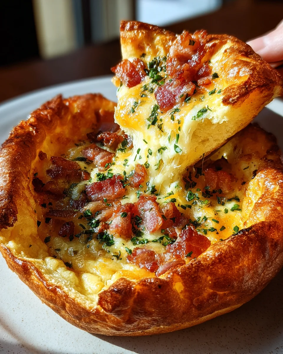 Cheddar Beef Bacon Dutch Baby: Savory Brunch Perfection!