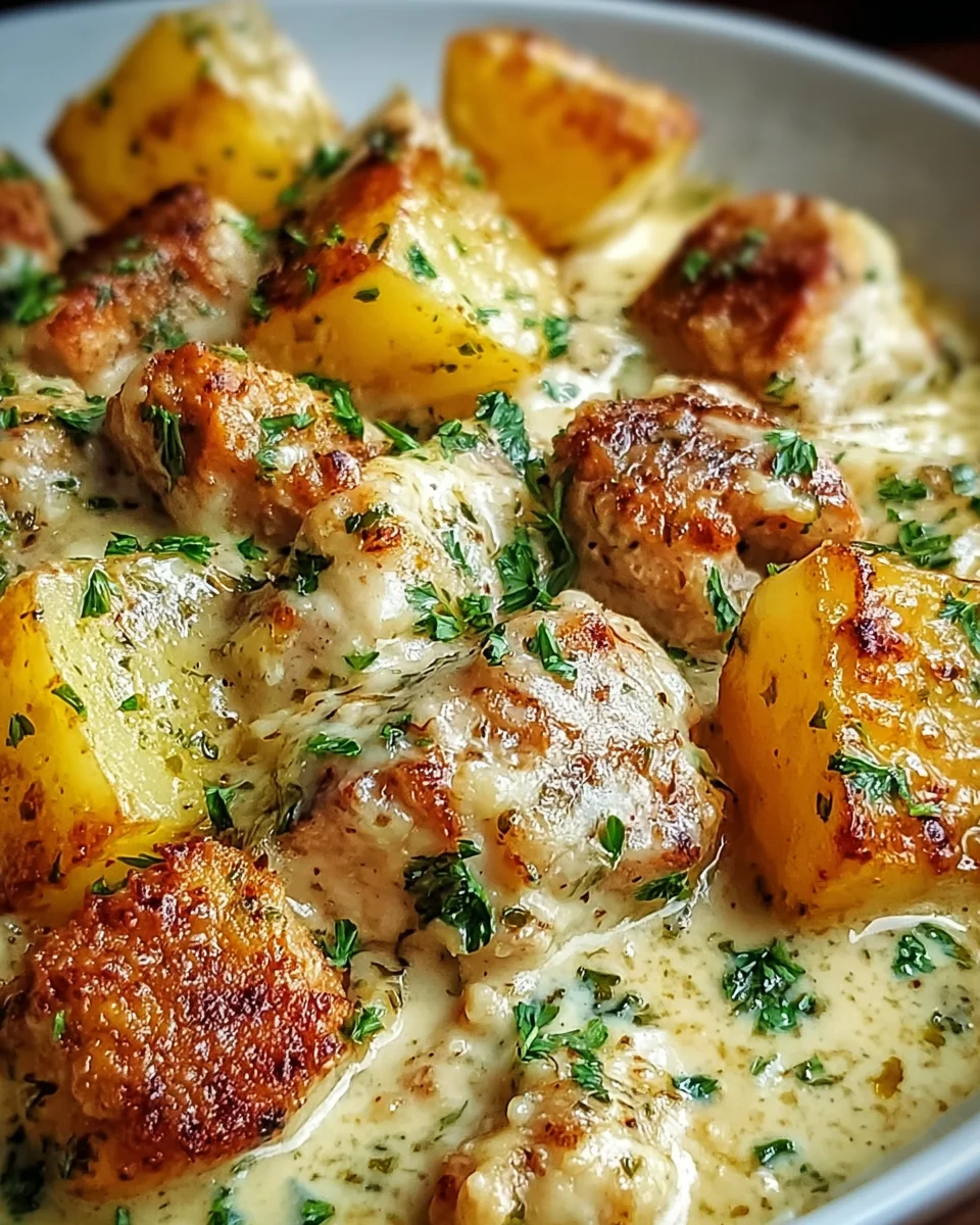 Incredible Garlic Parmesan Crockpot Chicken & Potatoes