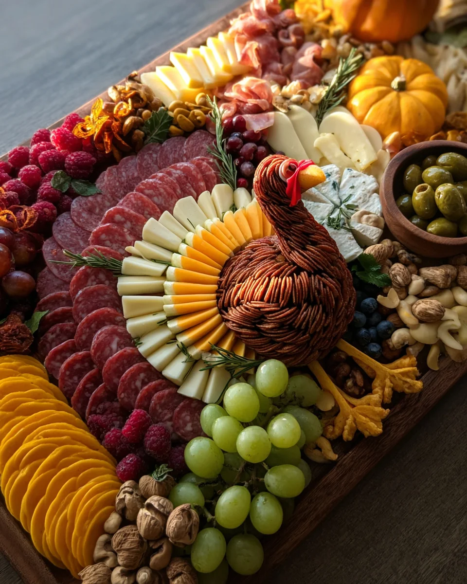 Wow Guests! Easy Turkey Shaped Charcuterie Boards Recipe