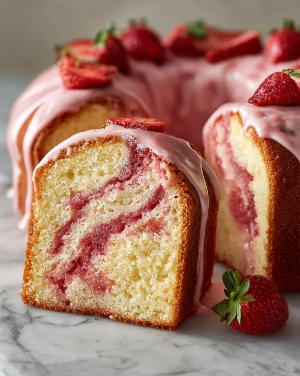 Strawberry Milkshake Pound Cake: Easy & Delicious Recipe!