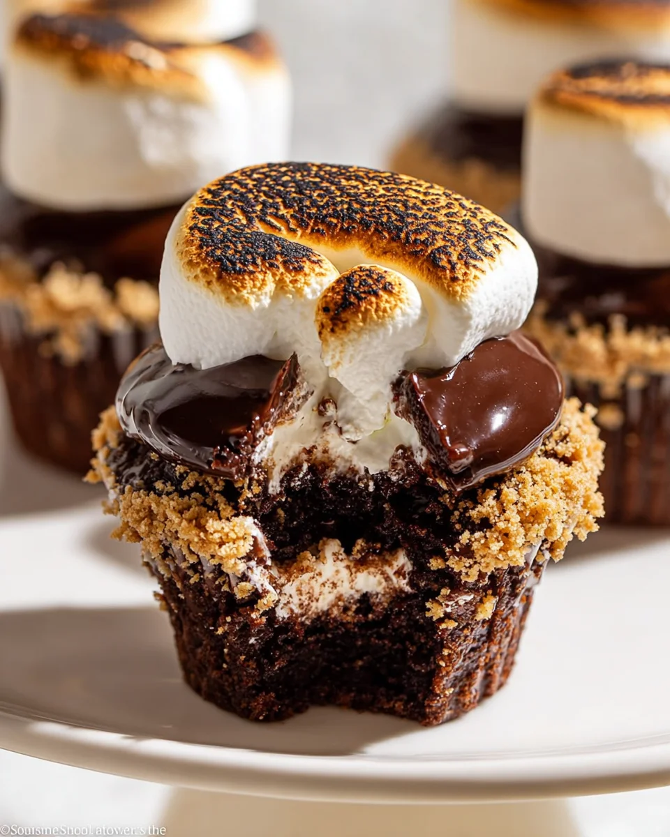 S'mores Cupcakes: Gooey Marshmallow & Chocolatey Goodness!