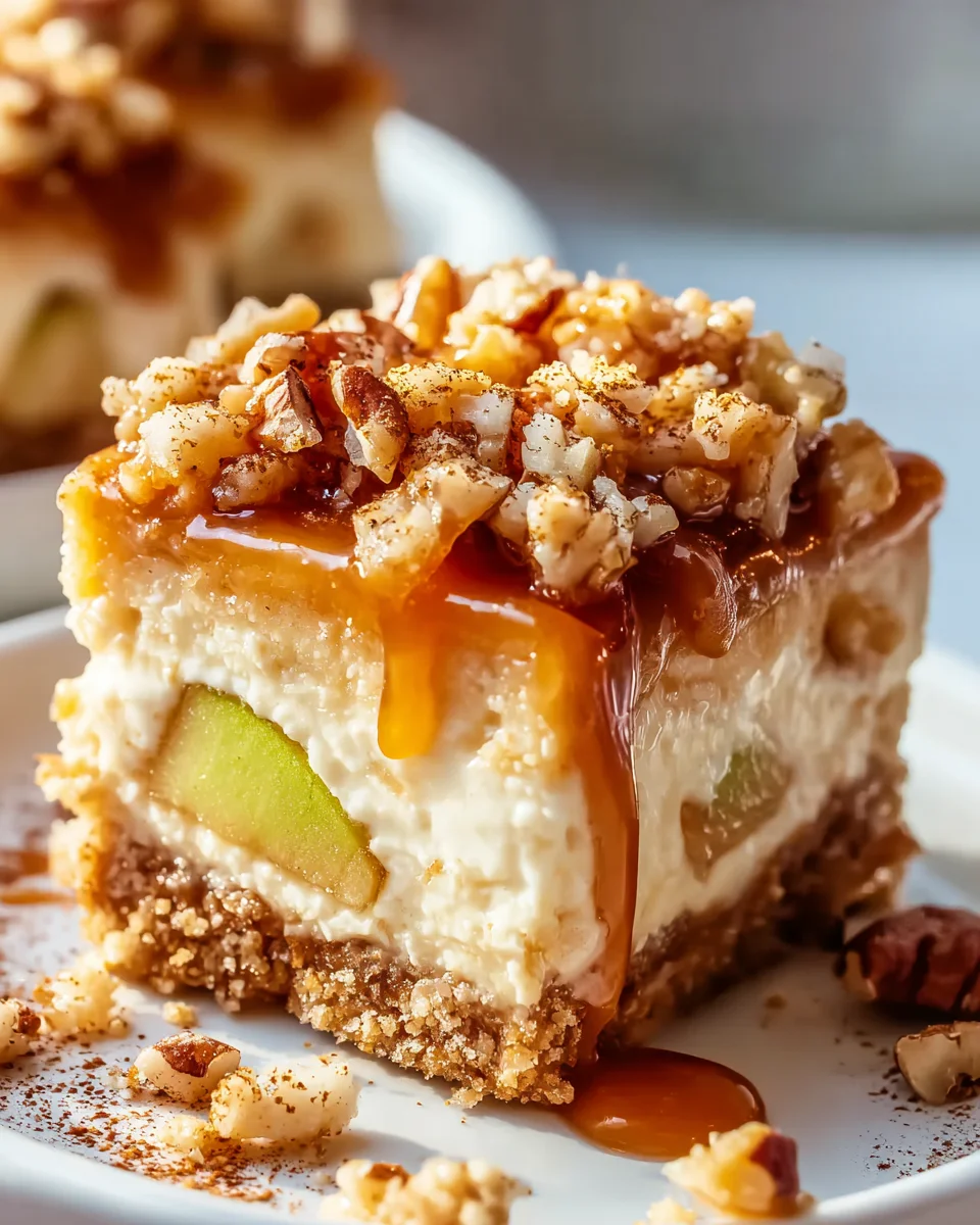 Caramel Apple Cheesecake Bars: Easy Fall Dessert Recipe