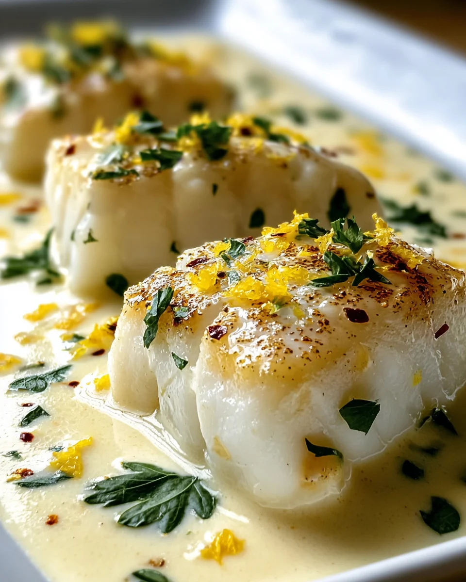 Delicious Baked Cod in Coconut Lemon Cream Sauce