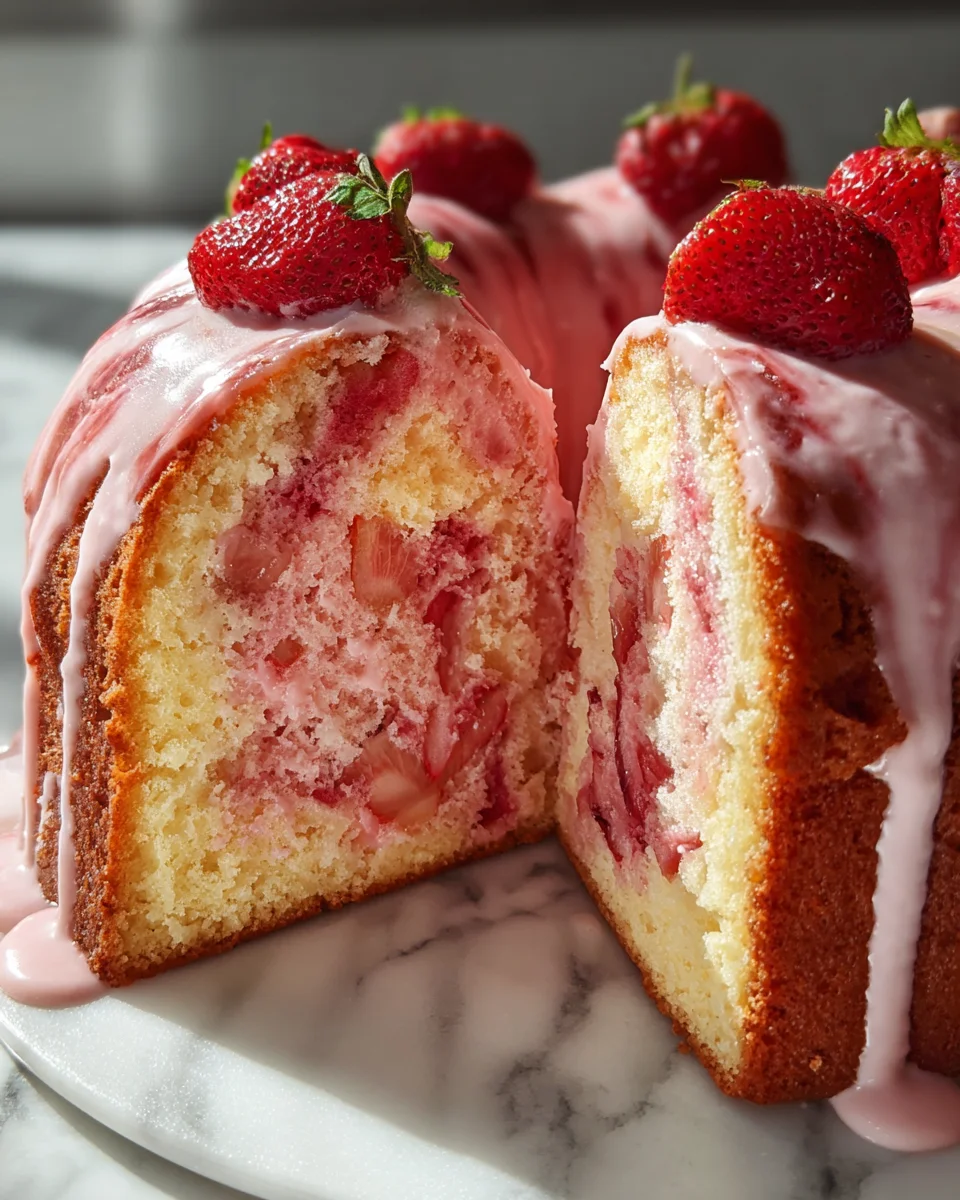 Strawberry Milkshake Pound Cake: Easy & Delicious Recipe!