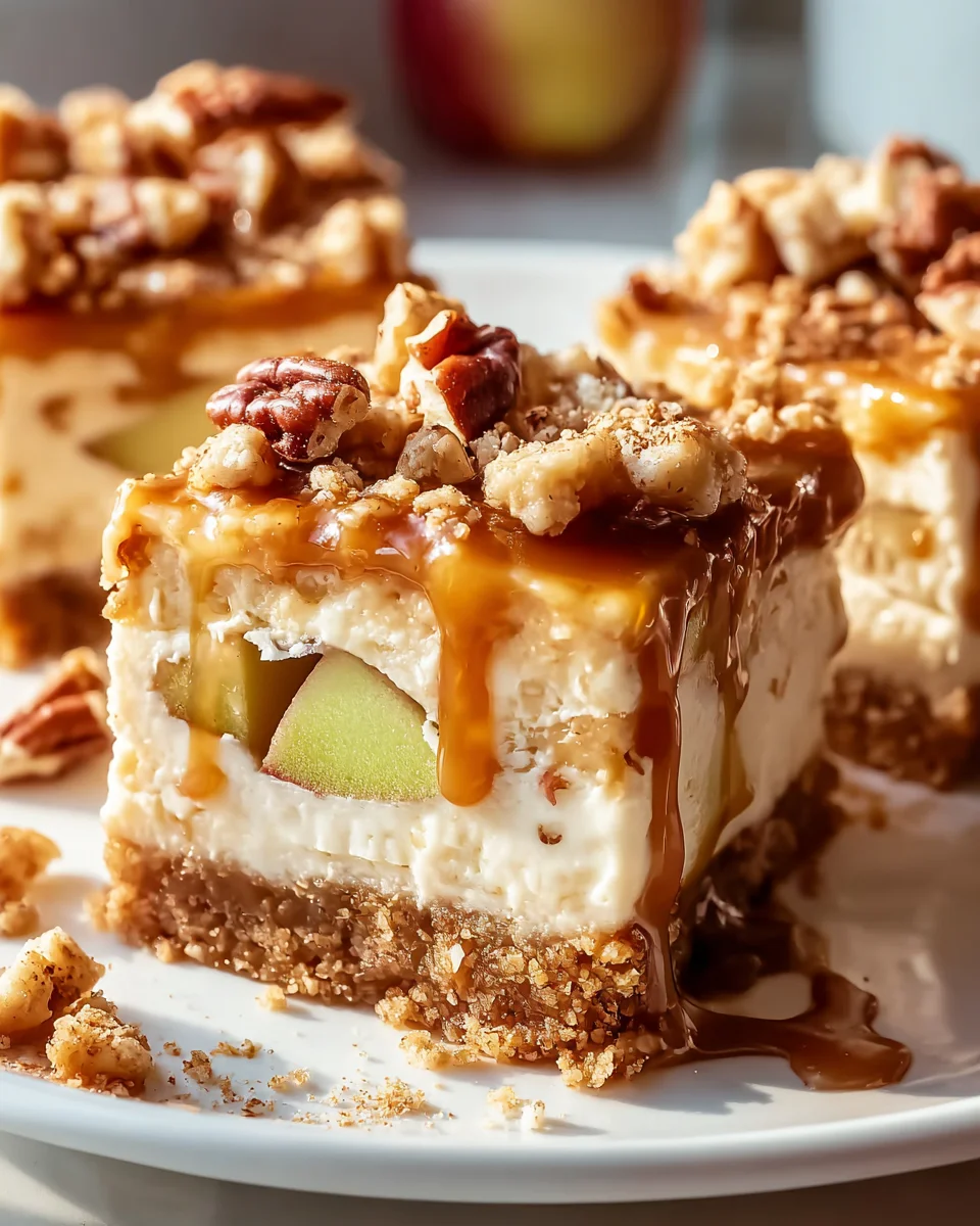 Caramel Apple Cheesecake Bars: Easy Fall Dessert Recipe