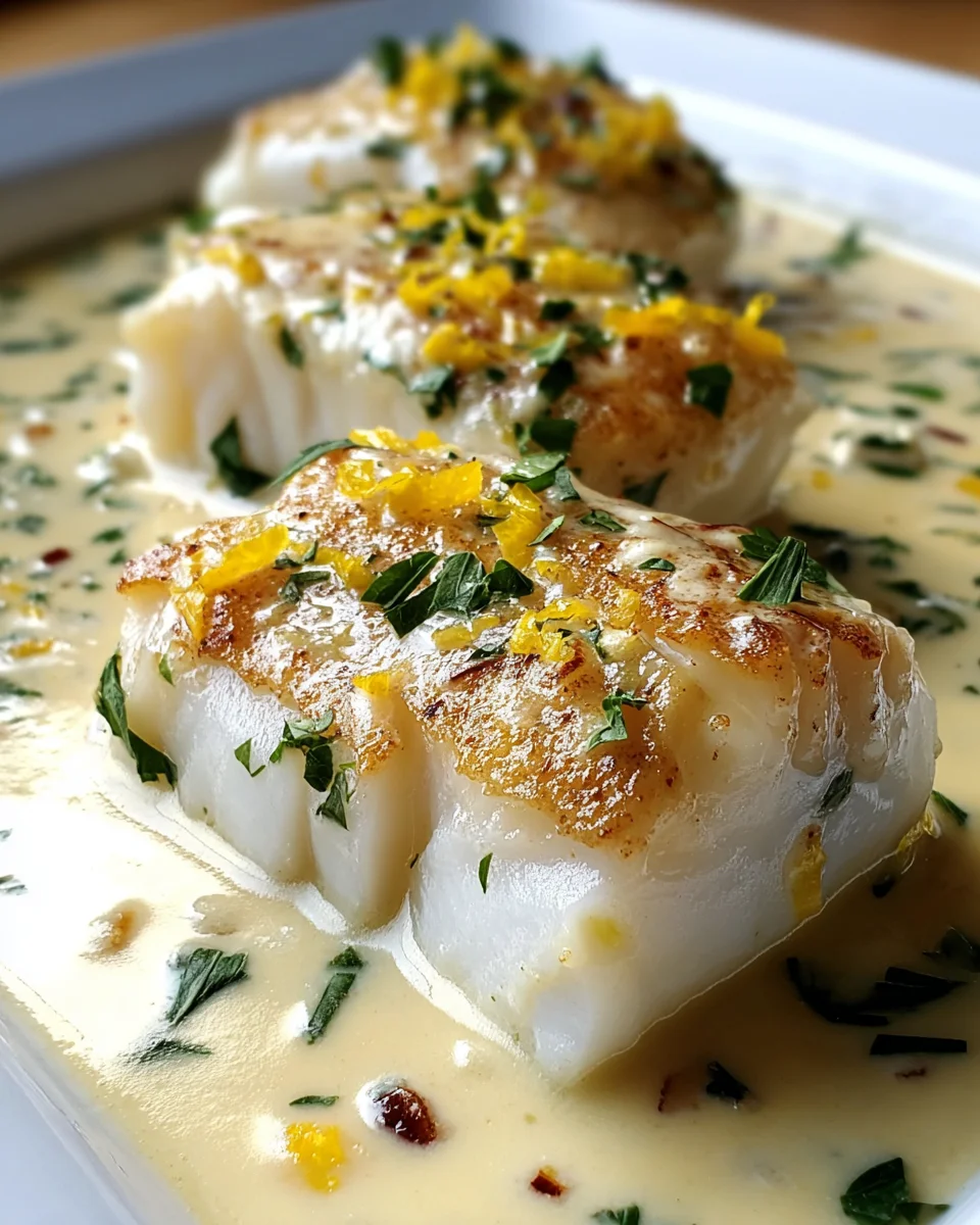 Delicious Baked Cod in Coconut Lemon Cream Sauce