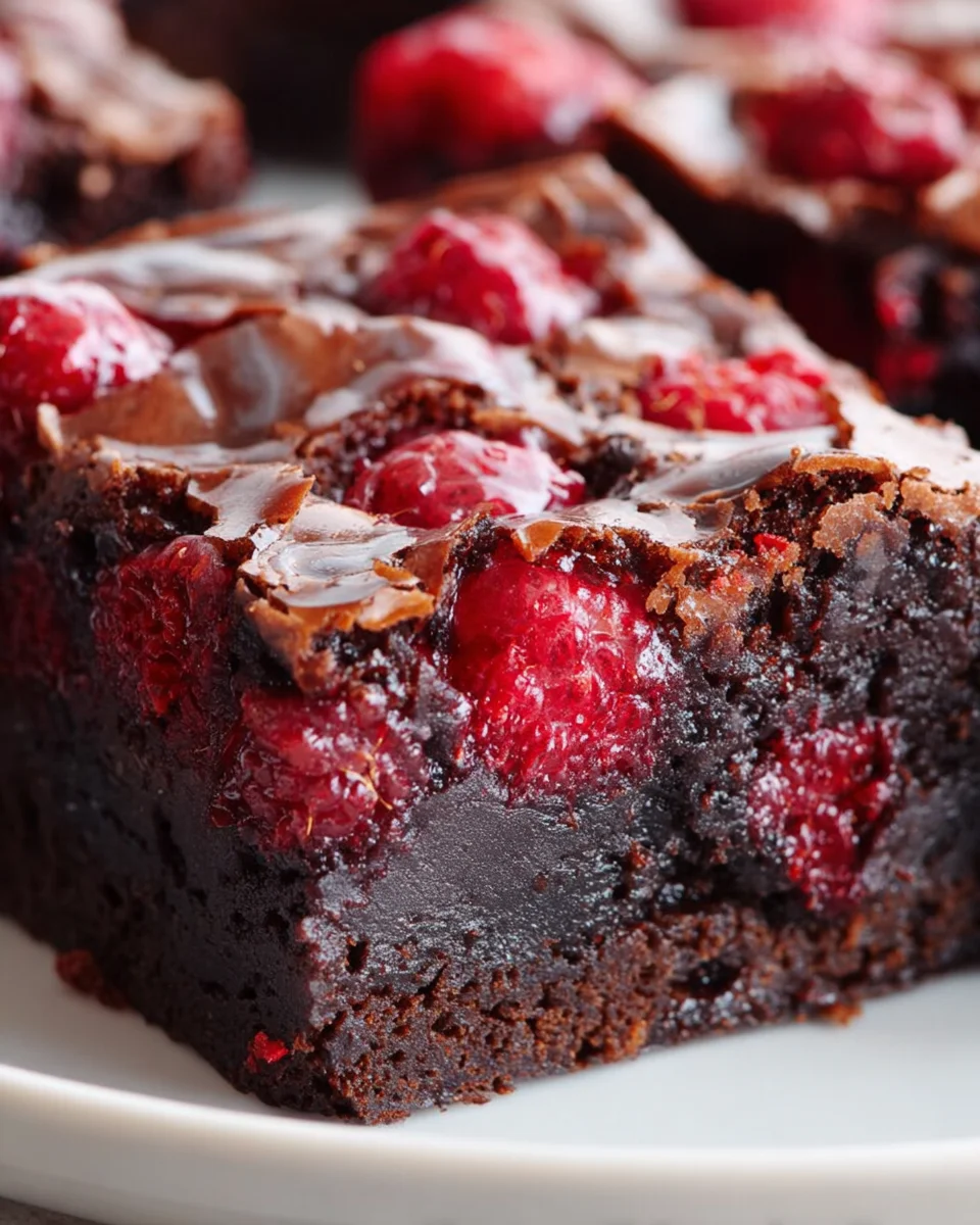 Irresistible Raspberry Brownies – Fudgy, Fruity Treat!