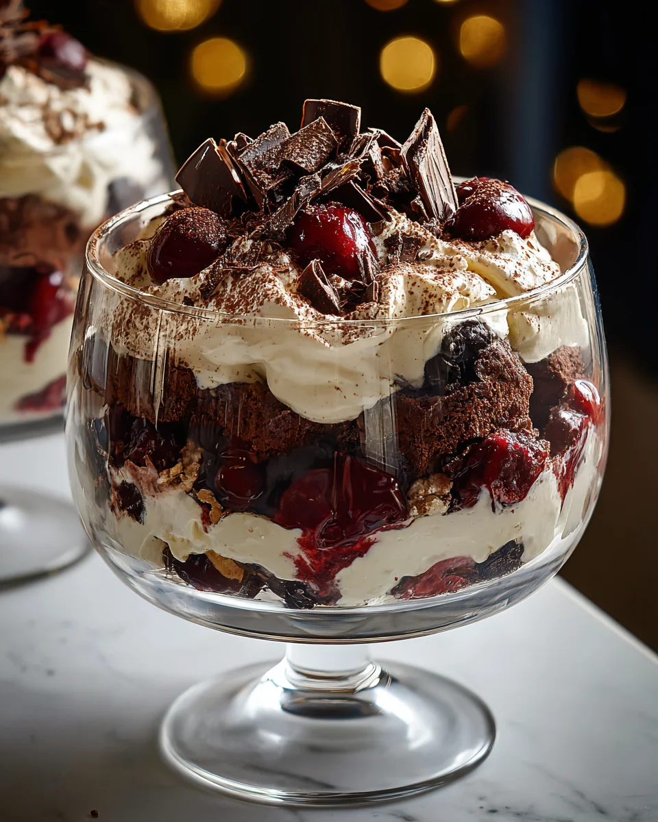 Christmas Black Forest Trifle: Non-Alcoholic Holiday Delight