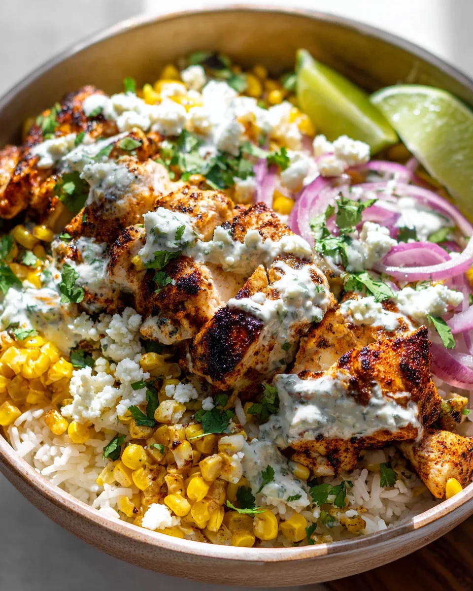 Tasty Street Corn Chicken Bowl: A Flavorful Delight!