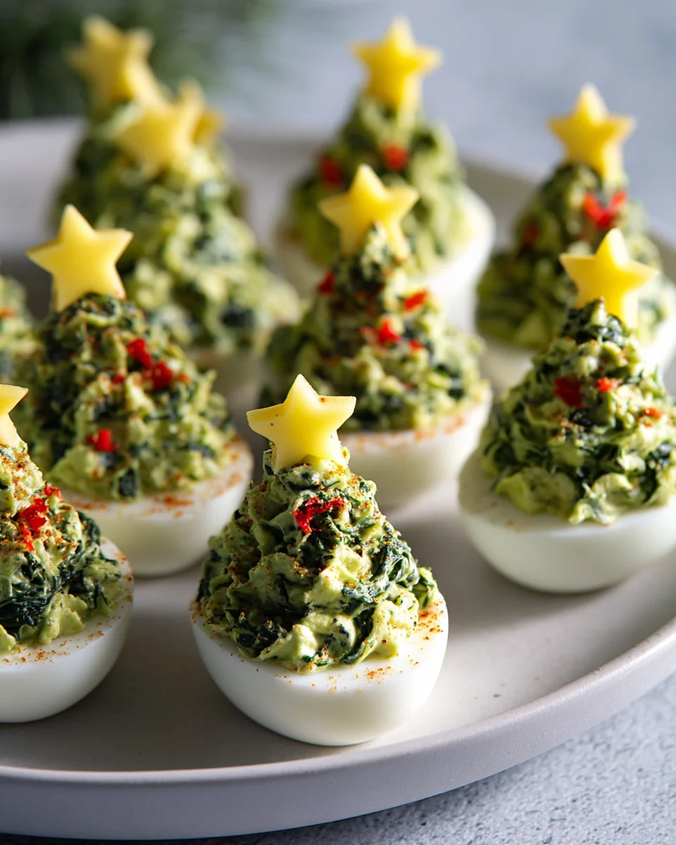 Festive Deviled Egg Christmas Trees Recipe for Holiday Cheer