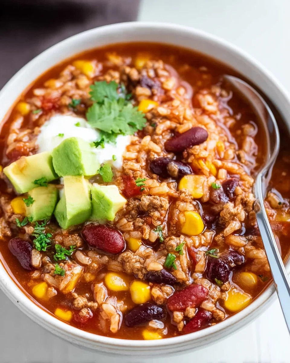 Best Crockpot Taco Rice Soup – Easy Weeknight Dinner
