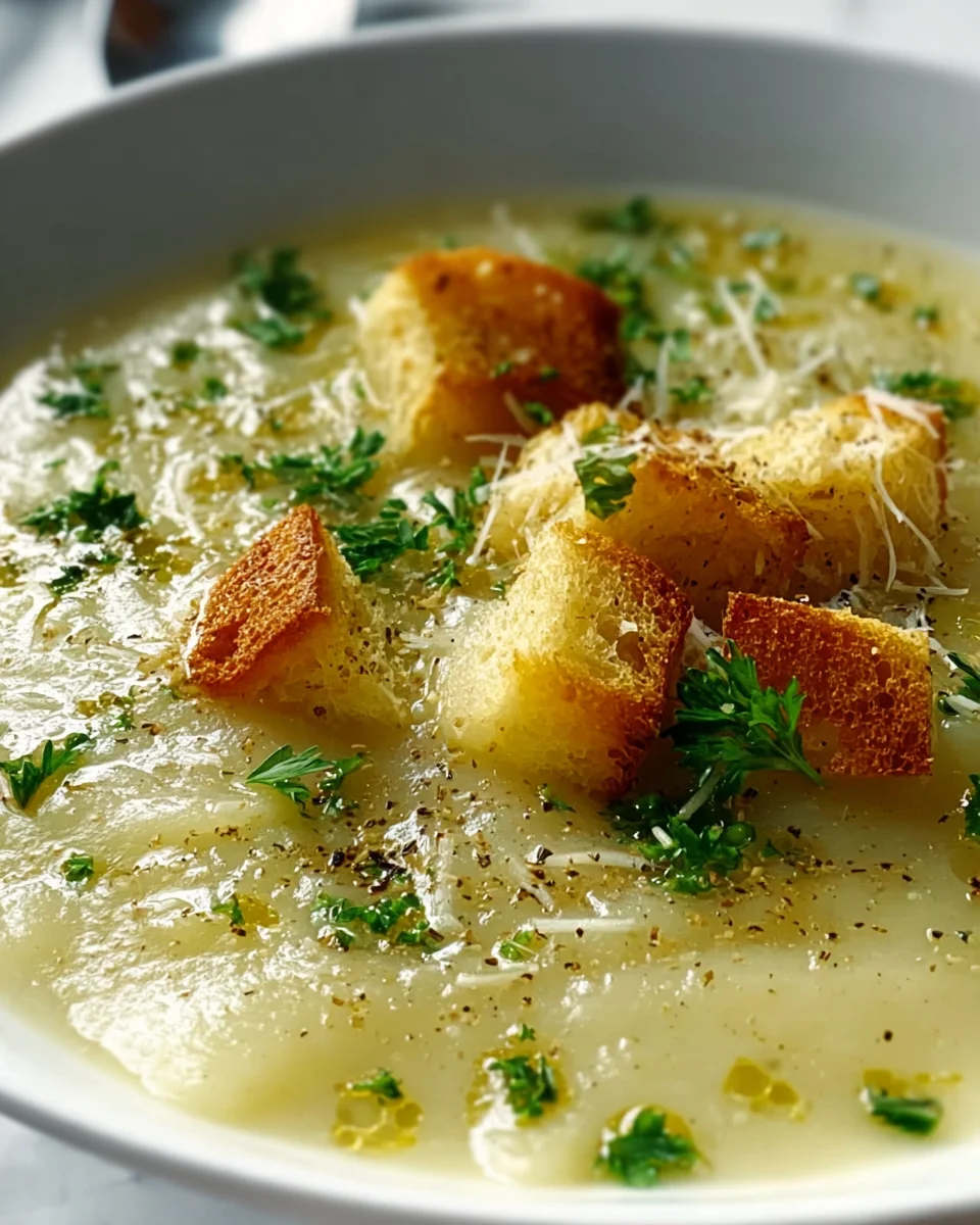Soothing Hangover Cure Garlic Potato Soup
