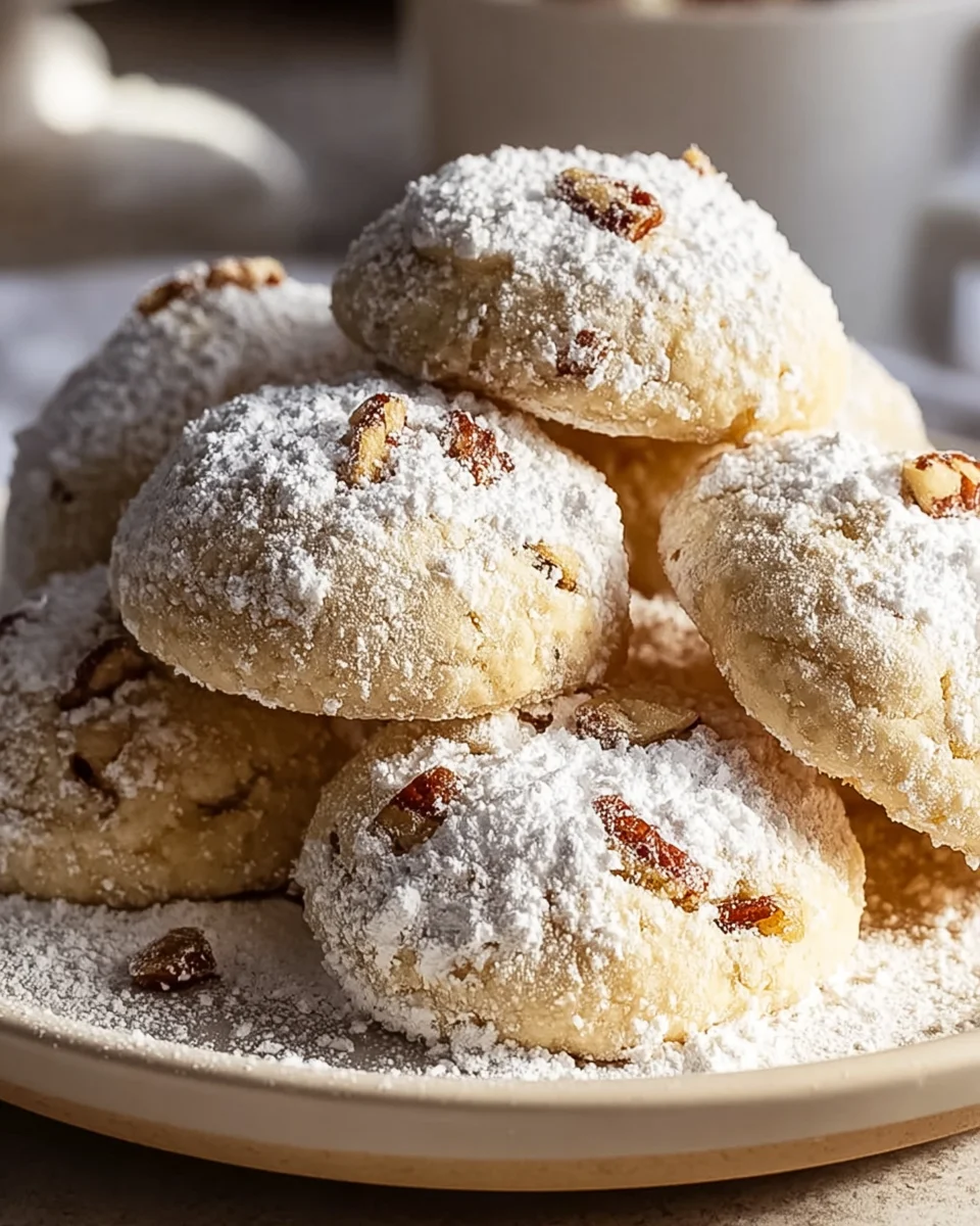 Buttery Pecan Snowball Cookies