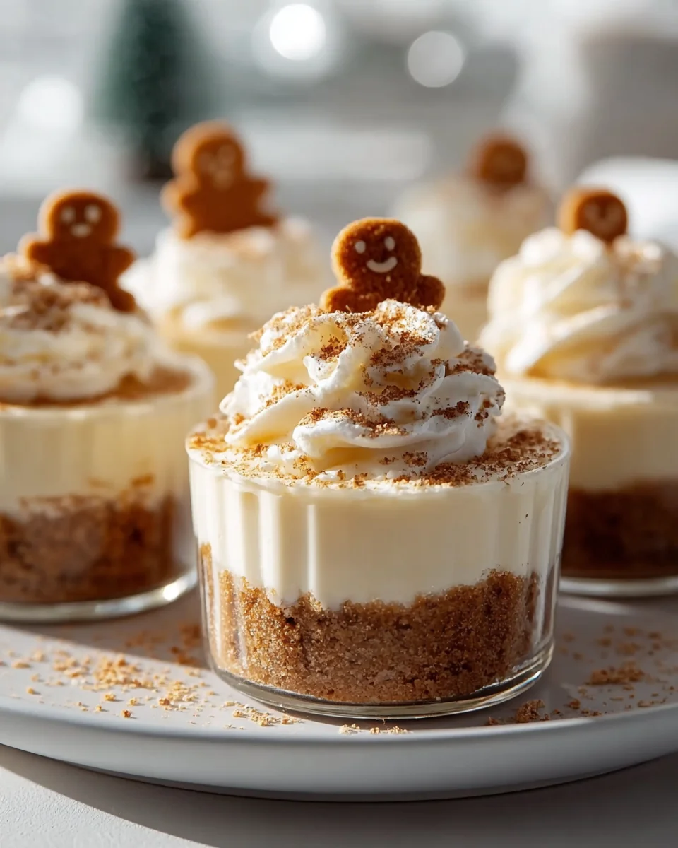 No Bake Gingerbread Cheesecake Cups Recipe – Delightful Treat!