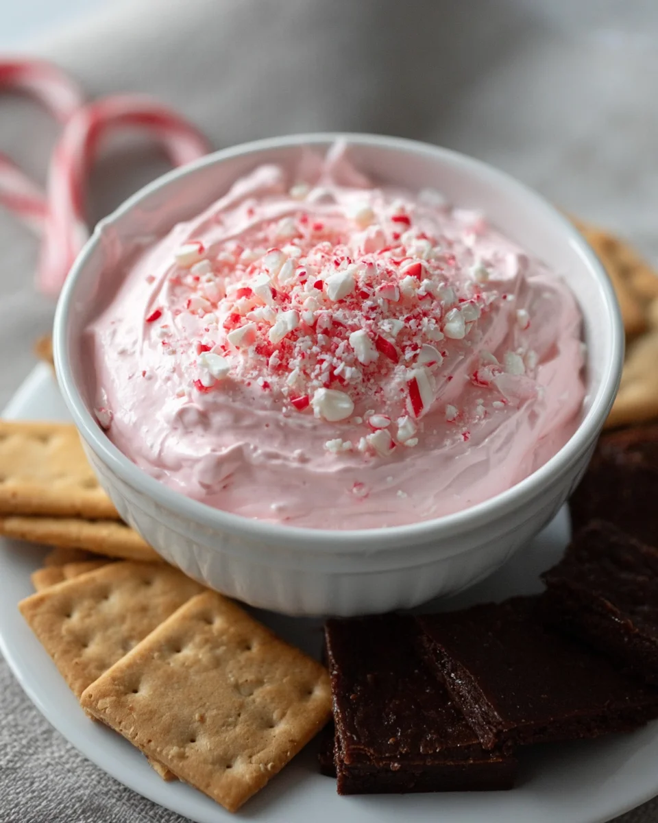 Candy Cane Kiss Marshmallow Dip: Festive Holiday Treat!