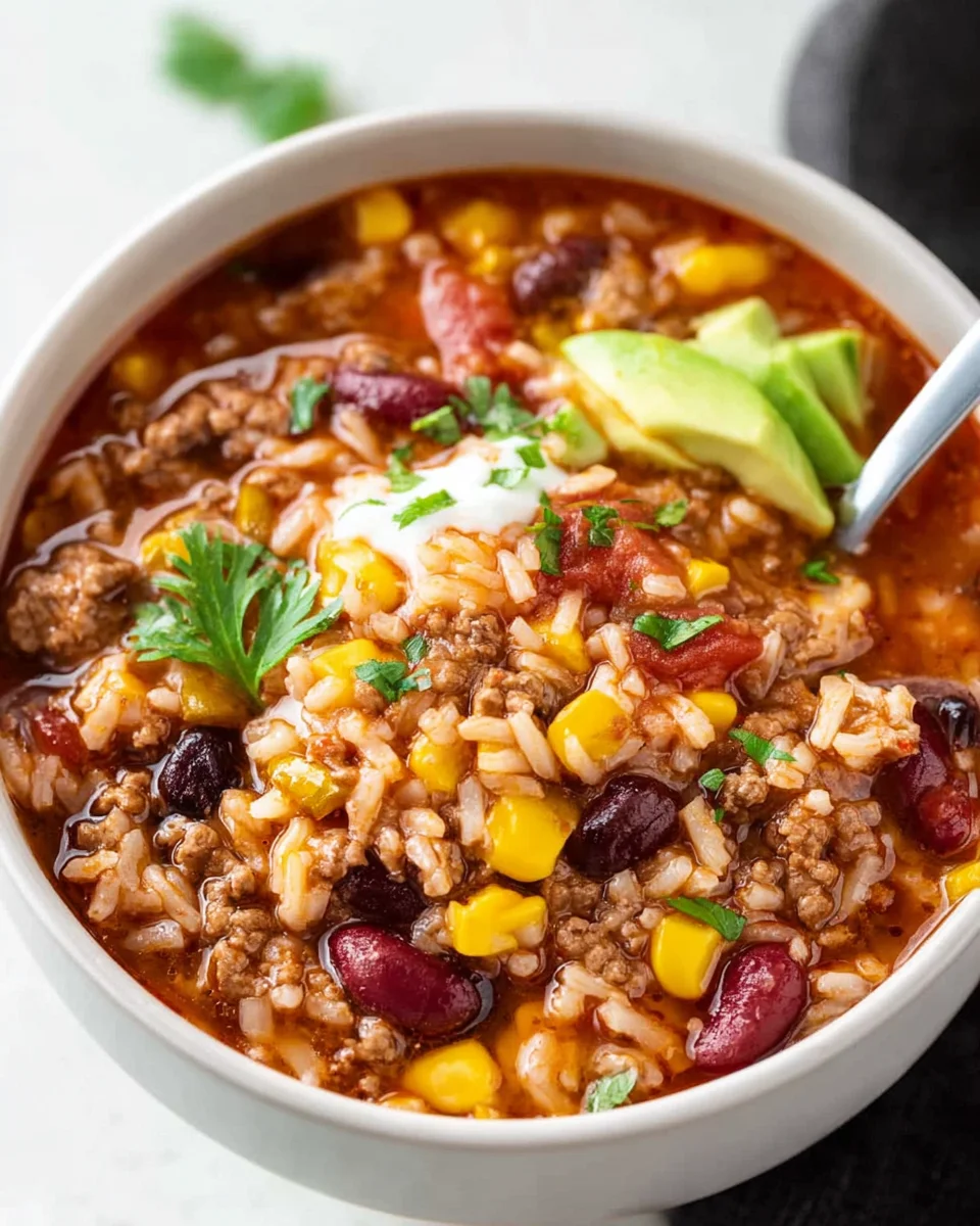 Best Crockpot Taco Rice Soup – Easy Weeknight Dinner