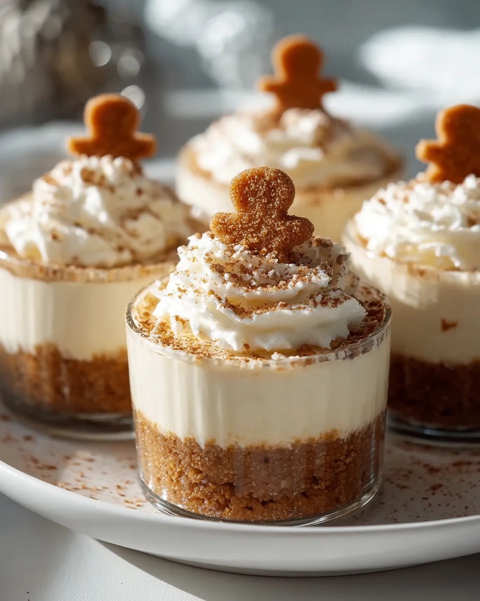 No Bake Gingerbread Cheesecake Cups Recipe – Delightful Treat!