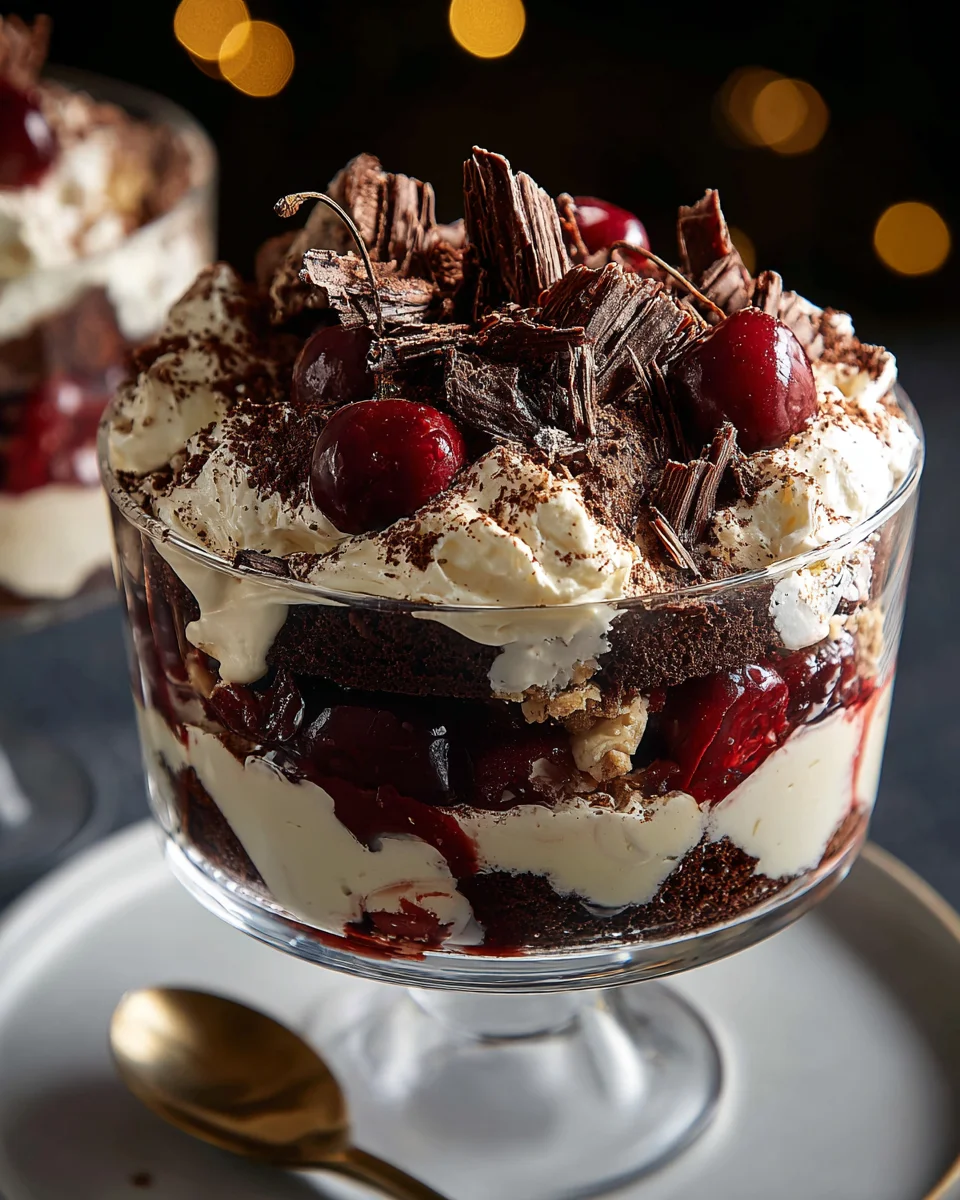 Christmas Black Forest Trifle: Non-Alcoholic Holiday Delight